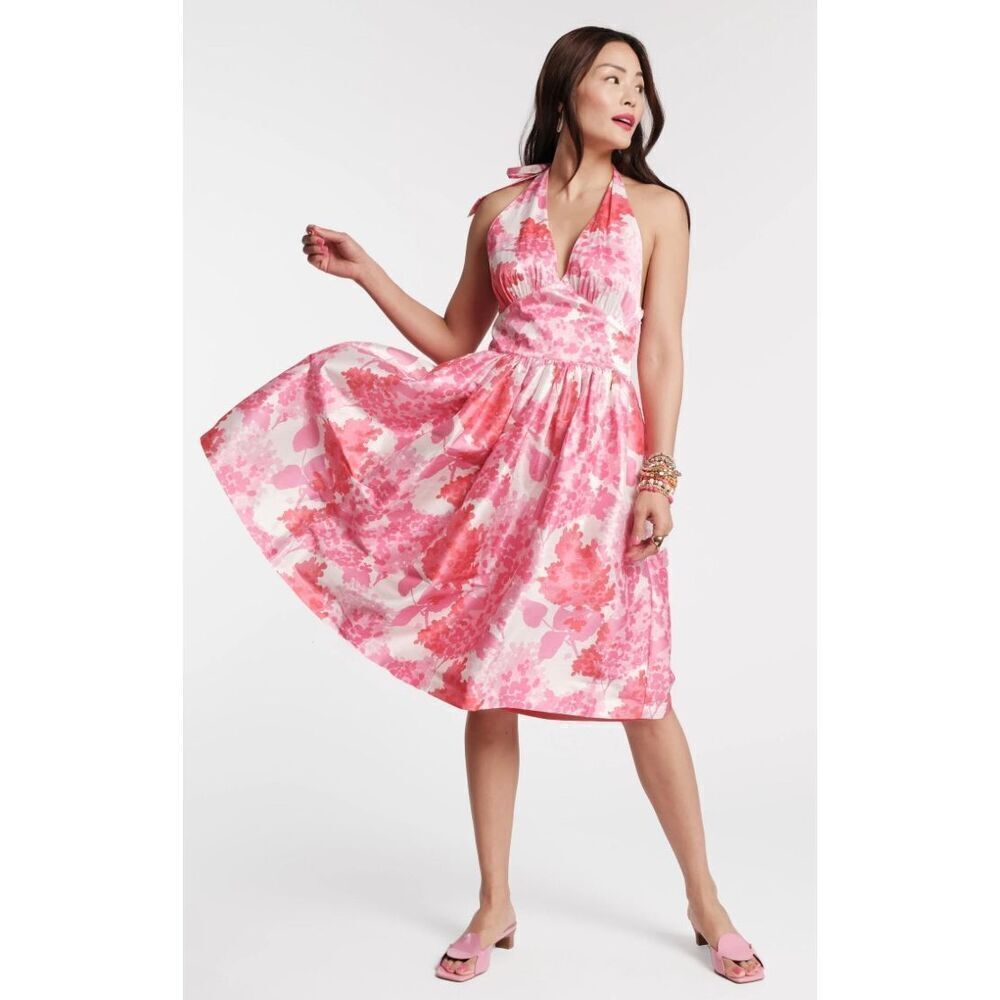 FRANCES VALENTINE LYDIA FLORAL PRINT MIDI DRESS NWT Size Large